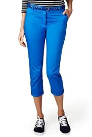 Per Una Cotton Rich Cropped Chinos with Belt