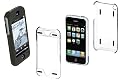 Scosche IPSCC-2 Clear Hard Case and Skin for iPhone 1G (Black)