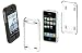 Scosche IPSCC-2 Clear Hard Case and Skin for iPhone 1G (Black)