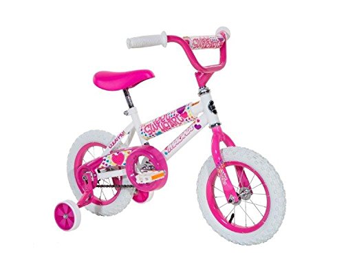 Magna girls 12" sweet heart bike, small, white/pink