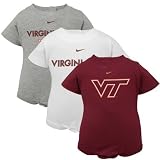 Virginia Tech Hokies Baby Nike 3-Pack Creepers