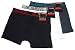 3 er Set Herrenboxer-Retroshorts von Hombre, Baumwolle mit 5% Elasthan in 2 Farbvarianten