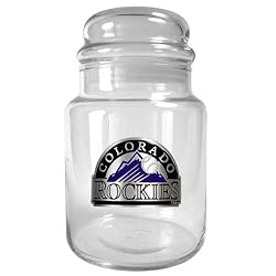 Colorado Rockies MLB 31oz Glass Candy Jar - Primary Logo by Great American Products