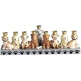 Dog Hanukah Menorah - Ceramic Handpainted