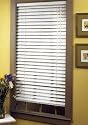 2" VINYL WOOD LOOK VENETIAN BLINDS, 32" wide x 64" long, White