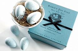 Gianna Rose 3 Robin's Egg Soaps in Porcelain Dish