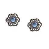 1928 Jewelry Flower Filigree Stud Earrings
