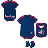 Columbus Blue Jackets Reebok Baby Creeper Bib and Booties