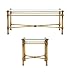 (09795808) Antique Brass & Glass Coffee & Side Table Set in Household & Kitchen