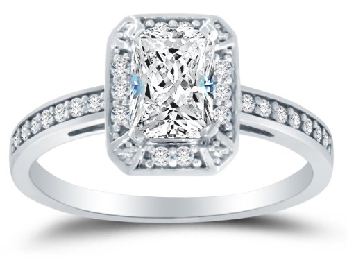 Engagement rings cubic zirconia white gold