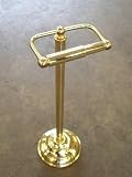 Kingston Brass Free Standing Polished Brass Toilet Paper Holder