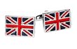 Silver-Tone Men's Cuff Links BRITISH FLAG Cufflinks
