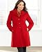 Larry Levine Plus Size Coat, Single Breasted Wool Walker