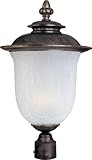 Maxim Lighting 85191FCCH One Light Chocolate Frost Crackle Glass Post Light, Brown by Maxim Lighting
