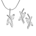 Tressa Sterling Silver Marquise Cut CZ Necklace and Earring Set