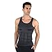 Hoter Mens Body Shaper Slimming Vest, Men's Compression Base Layer Slim Compression Muscle Tank Shapewear Grey
