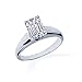 1 Ct Emerald Cut Solitaire Diamond Engagement Ring VS1-H GIA Certified 14K Gold