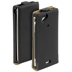 ***NEU*** YAYAGO PREMIUM Flip-New-Style LEDER Tasche in Schwarz ***ULTRA FLACH*** f�r Ihr Sony Ericsson Xperia Arc X12 / Sony Ericsson Arc S inkl. dem Original YAYAGO Clean-Pad