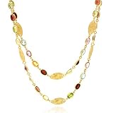 14K Gold Gem Stone Fashion Necklace 36