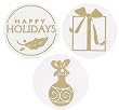 Assorted Gold Foil Holiday Envelope Seals - 25/pkg