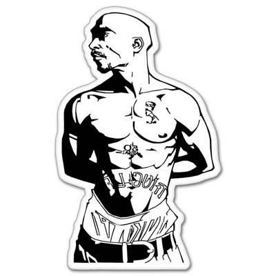 Tupac Shakur rap Vynil Car Sticker Decal - Select Size