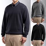 Cutter & Buck Mens Big & Tall Journey Supima Flatback V-neck Pullover