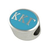 Kappa Kappa Gamma Enamel Sorority Bead Charm Fits Most European Style Bracelets. High Quality Bead in Stock for Fast Shipping