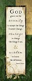God Grant Me the Serenity Art Poster Print by Jennifer Pugh, 8x20
