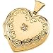 Jewelry : 14K Yellow Gold Heart Shaped Diamond Locket