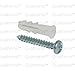 Ribbed Plastic Anchor Kit with Screws and Masonry Drill Bit (#14-16 x 1-1/4