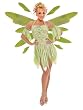 Sexy Green Fairie Theatre Costumes Wood Faerie Nymph Mythological Sprite Green Pixie Dress Wings Included
