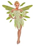 Sexy Green Fairie Theatre Costumes Wood Faerie Nymph Mythological Sprite Green Pixie Dress Wings Included