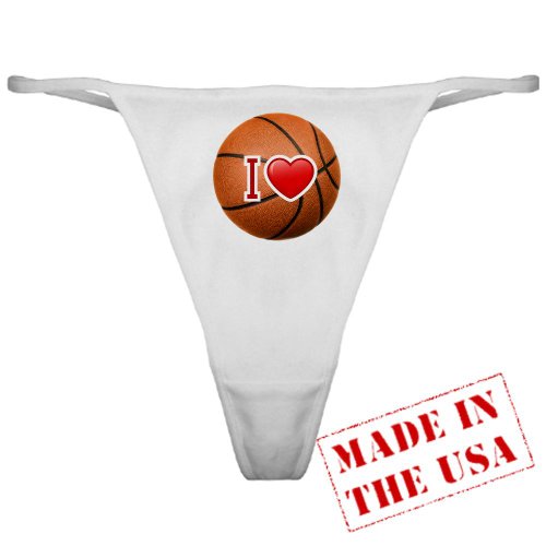 Artsmith, Inc. Classic Thong I Love Basketball - Medium