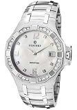 Mens Saratoga White MOP Dial White Diamond SS