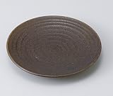 渦黒錆丸皿　5個組 【美濃焼　和皿】