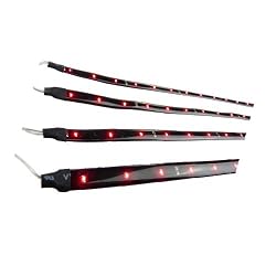 4 Pcs 30cm LED Car Truck Waterproof Flexible Light Strip Red