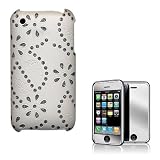 Housse �tui coque simili cuir + film protection �cran miroir pour Apple iPhon...