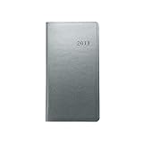 2012 Pocket Agenda Datebook, Saffiano 6", Silver
