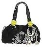 Juicy Couture Velour Terry Heart Jeweled Charm Tassel Fluffy Bag Purse Black