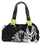Juicy Couture Velour Terry Heart Jeweled Charm Tassel Fluffy Bag Purse Black