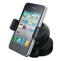 niceEshop(TM) Round Universal 360 Degree Rotating Sucker Windshield Car Mount / Holder / Stand for IPhone3/4/5 / Ipod -Black +Free niceEshop Cable Tie