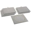 6 Jewelry Display Pad Tray Insert Gray Velvet Showcase