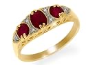 9ct Yellow gold Ruby and Diamond Ring