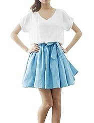 Above the Knee Chiffon/Polyester Sheer Pleated Stretchy Scoop Neck  Dress