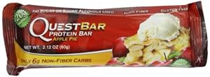Quest Bar Apple Pie - Low Carb, High Protein Bars that are High Fiber and Gluten Free - Box of 12, 25.44 oz