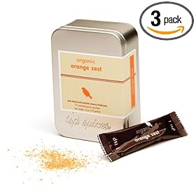 Tsp Spices Organic Orange Zest, 12 One-teaspoon Packets, .6-Ounce Tins (Pack of 3)