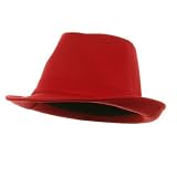 Canvas Fedora Hat / Red