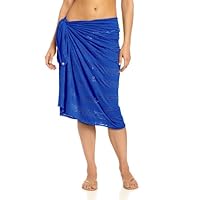 Lole Women's Flower Pareo Wraparound Skirt, Dazzling Blue Flowers, One Size