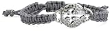 Mizuki 14k Poly Silk Macramé Bracelet with Silver Cut-Out Gothic Cross