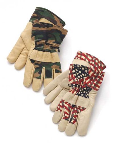 Rawhyde Winter Work gloves, fleece lined American Flag Pair